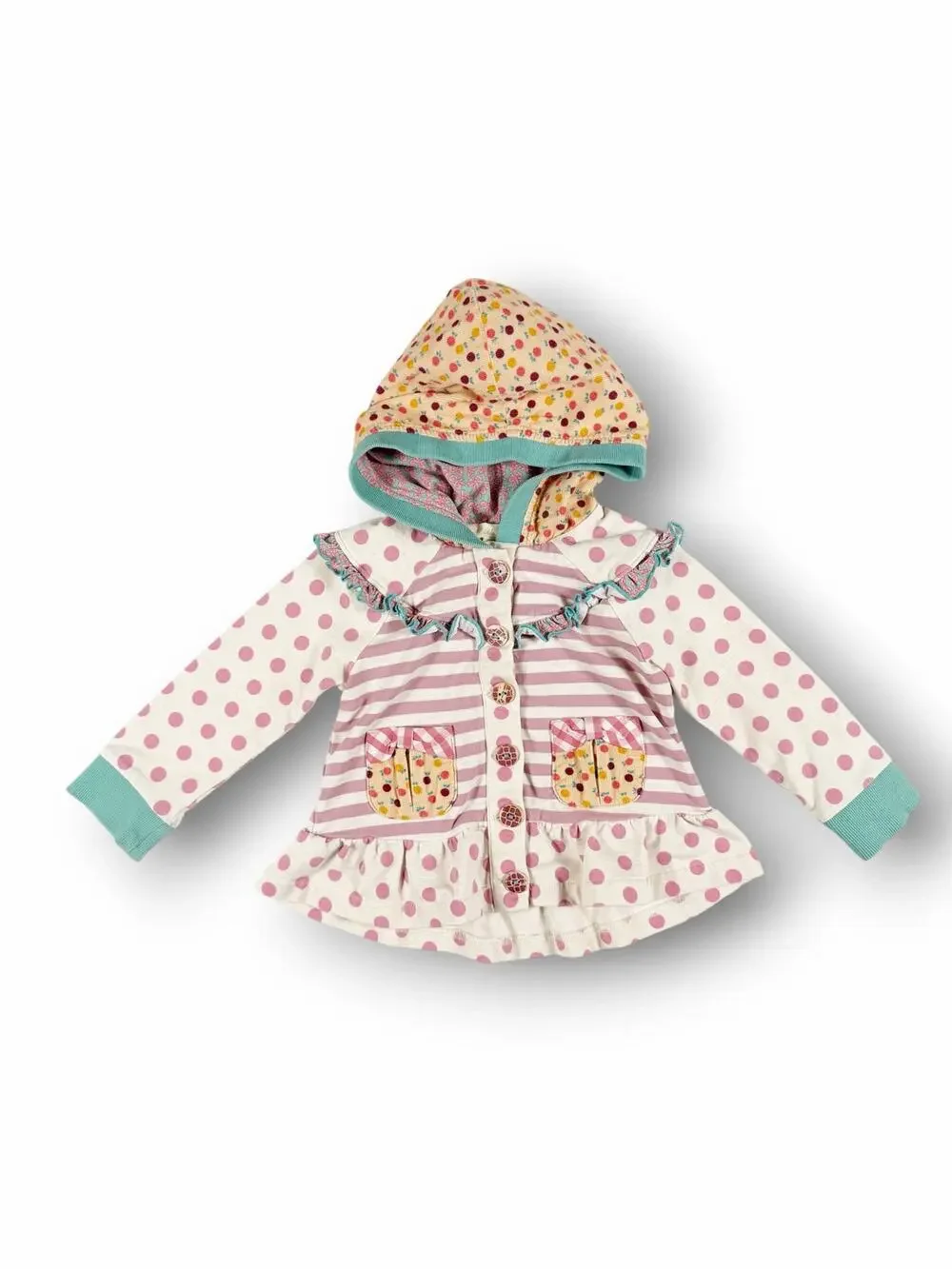 Matilda Jane Twinkle Twinkle Hoodie Jacket Ruffle Polka Dot 18-24 Months
